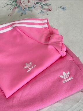 Adidas Originals Trefoil Pink Matching Set Barbie Pink Size M